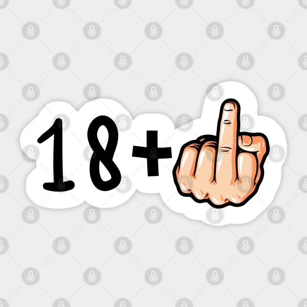 Funny 19th Birthday Gift | 19th anniversary gift, 19th Birthday | Funny Birthday Tees | Rude Birthday Gift Idea Sticker by BestCatty 